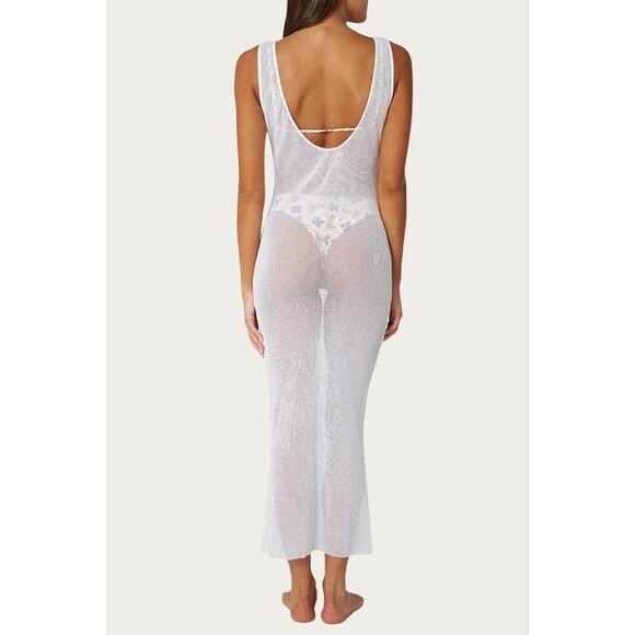 WeWoreWhat Fishnet Maxi Dress White Size S - Picture 2 of 5